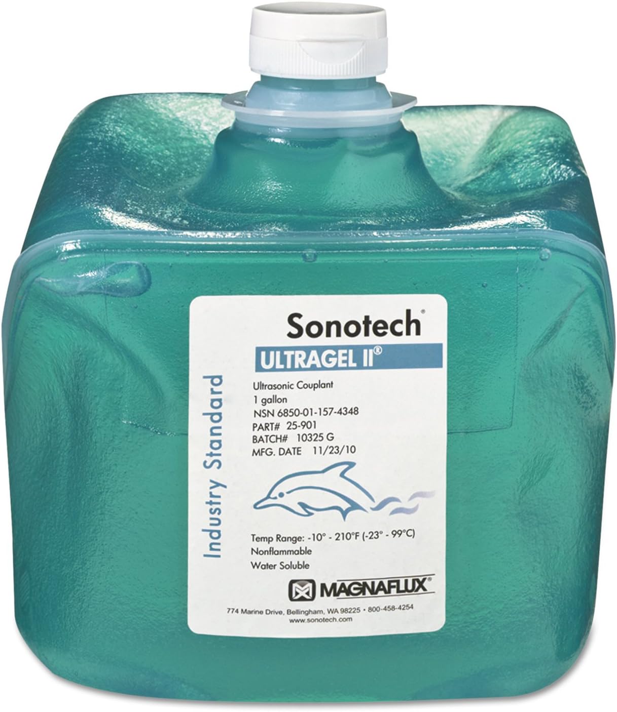 Magnaflux 25-901 Sonotech Ultragel II Ultrasonic NDT Couplant, 1 gal Bottle