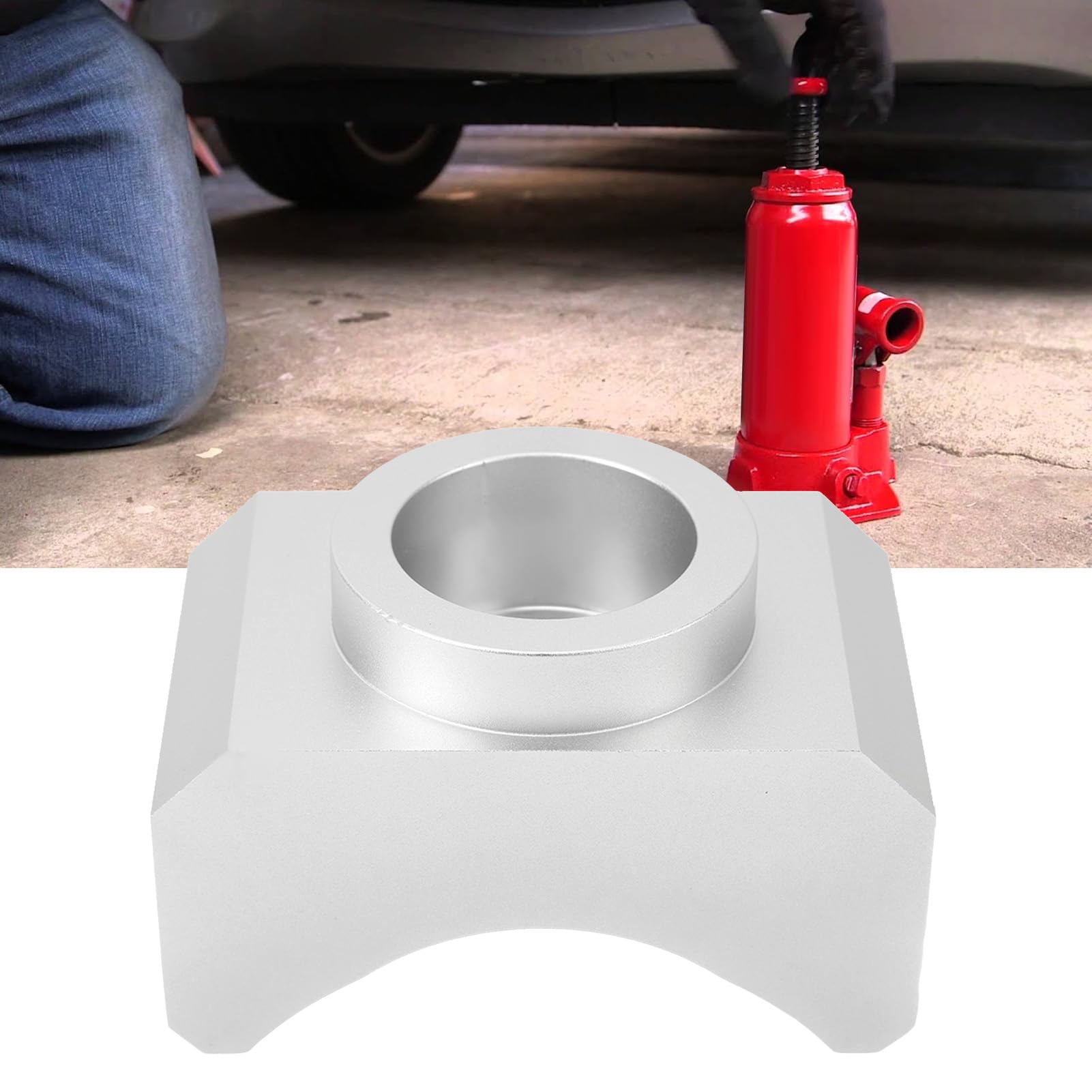Adapter osi podnośnika, siodełko do podnoszenia, wysokiej jakości, aluminiowy, hydrauliczny adapter podnośnika do podnośnika butelkowego, do podnośnika podłogowego, kompatybilny z osiami 7 cm, garaż