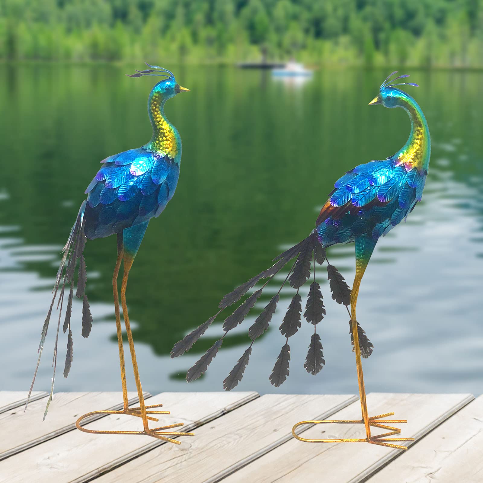 Gartenfigur Pfau