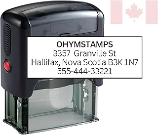 5-Line Custom Self Inking Return Address Rubber Stamp - Up to 5-Line Stamp 58 x 22 mm