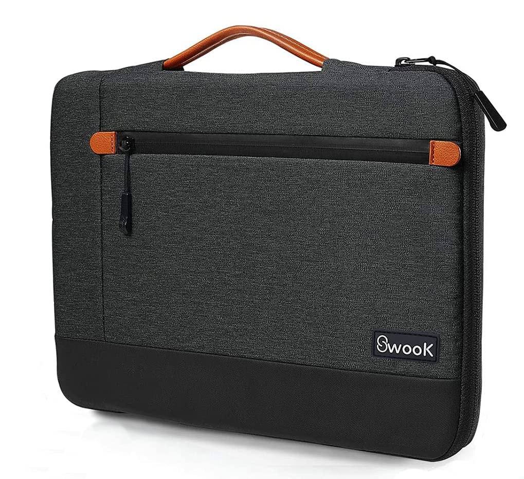 SWOOK 13.3 Inch Laptop Sleeve Case With Handle For 13.3 Inch Old MacBook Air, Old MacBook Pro Retina 2012-2015, Spill-Resistant 13 Inch Laptop Case with Accessory Pocket, YKK Zipper Bag (Black, 13.3 inch Laptops) (B09DFX3MB7) Amazon Price History, Amazon Price Tracker