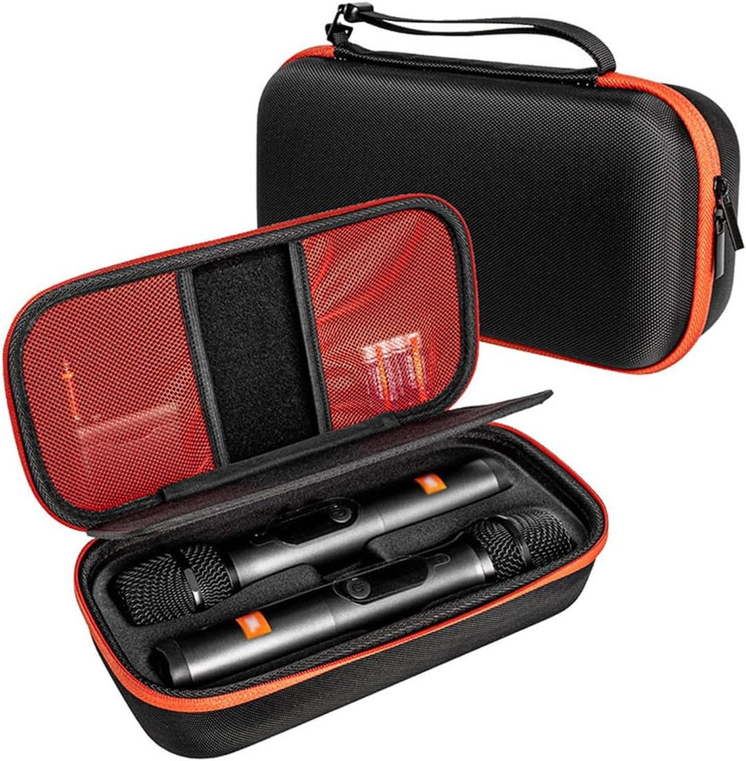 XBERSTAR Wireless Microphone Case for JBL PARTYBOX Wireless Mic Carrying Case Handheld Dual Mic Protable Travel Bag Storage Box, Wireless Mic, PARTYBOX Wireless Mic Carrying Case