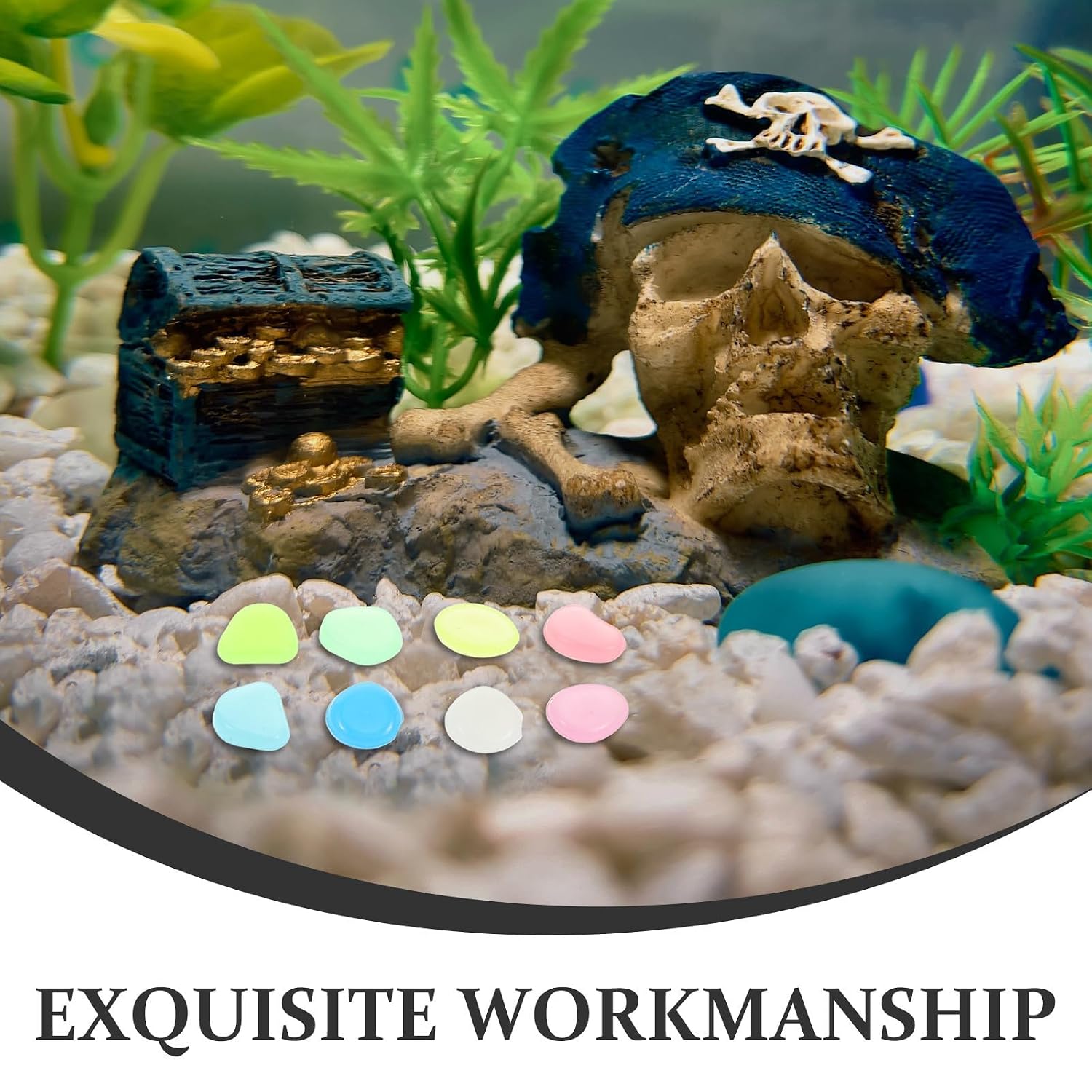 500pcs Glow in Dark Rocks for Garden Paths Xmas