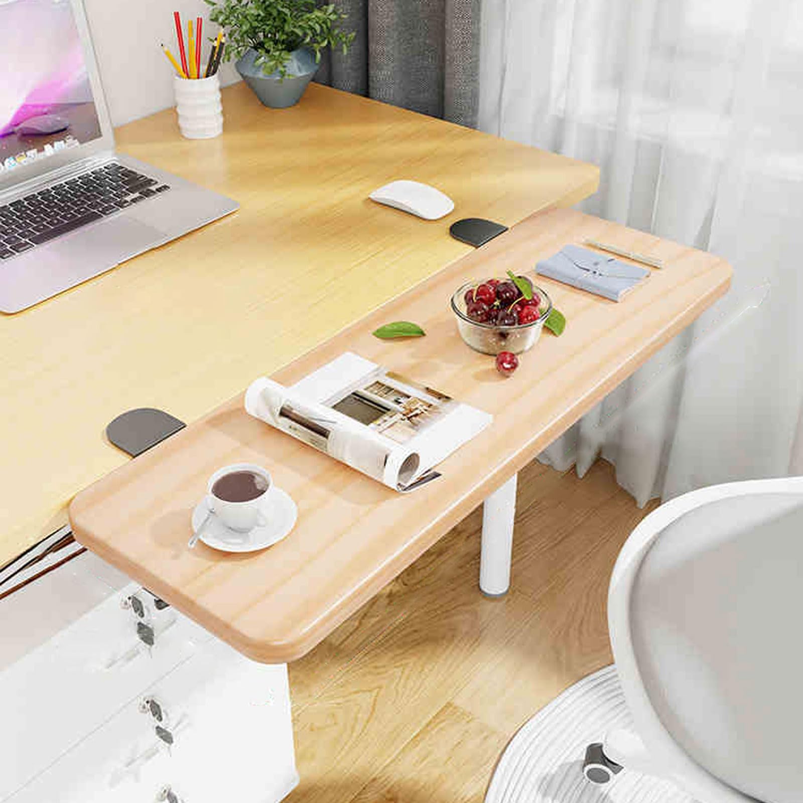 Wansiman Desk Extender Tray,Ergonomics Desk Extender,Foldable Desk Extender,Keyboard Extension Table,Clamp On Keyboard Table Mount,Table Extender,Sturdy,Easy To Install,For Home And Office