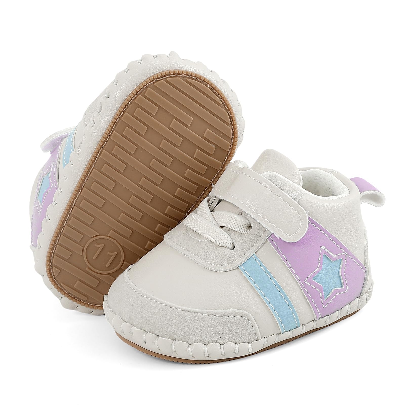 MK MATT KEELY Baby Boys Girls Soft Sole Sneakers Infant PU Leather Shoes Prewalkers — view 4