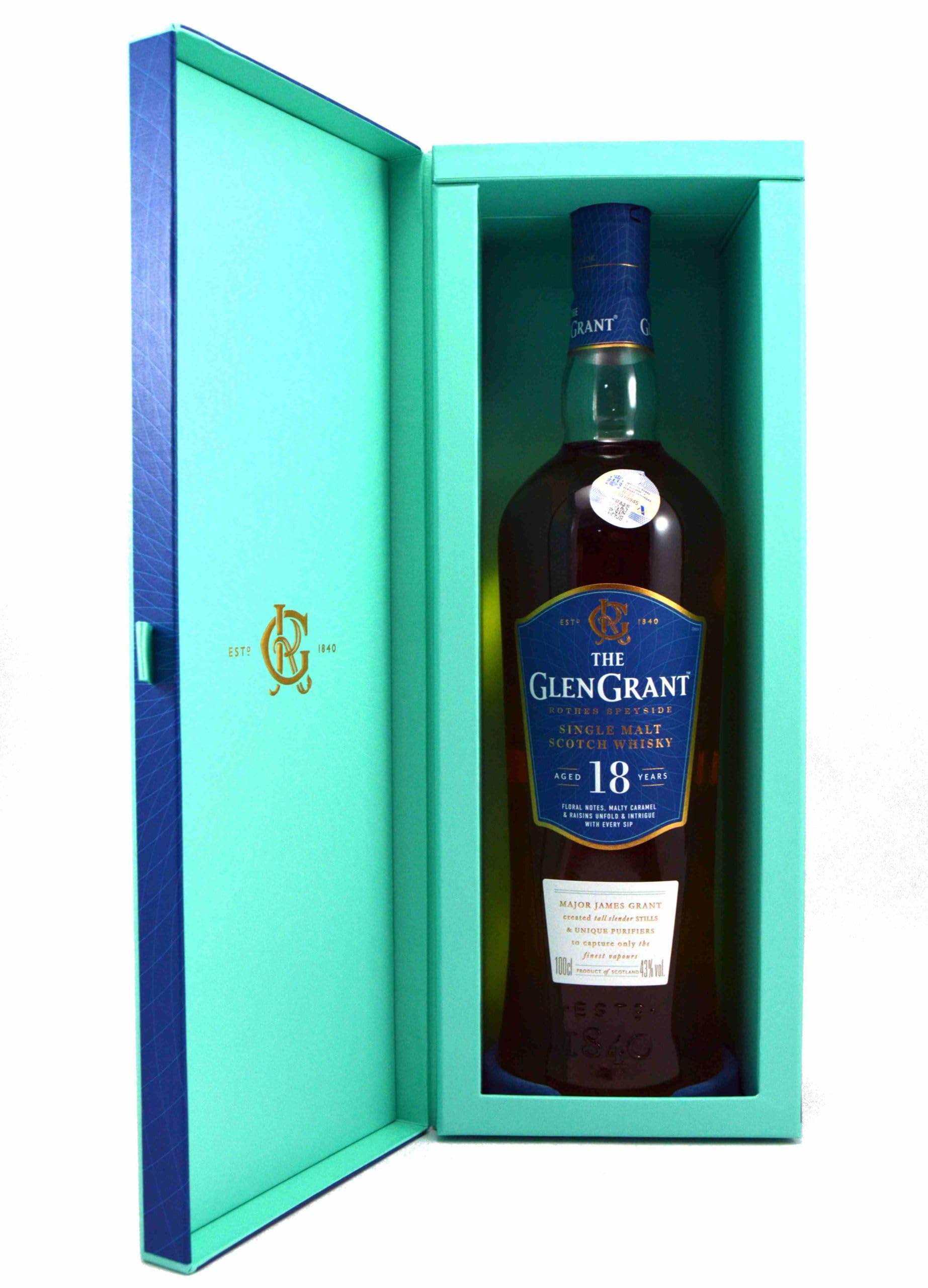 Glen Grant 18 Years Old Single Malt Scotch Whisky 43% Vol. 1l in Giftbox