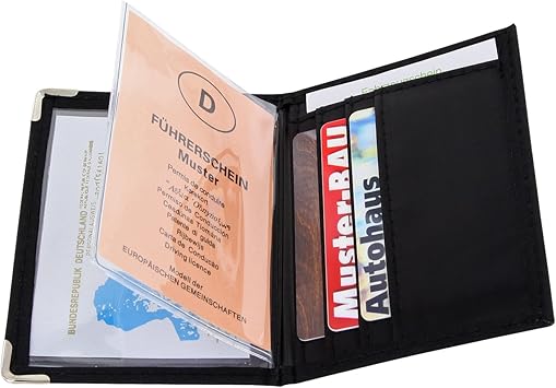 RFID Ausweisetui Leder Ausweismappe Ausweishülle Kreditkartenetui Führerschein