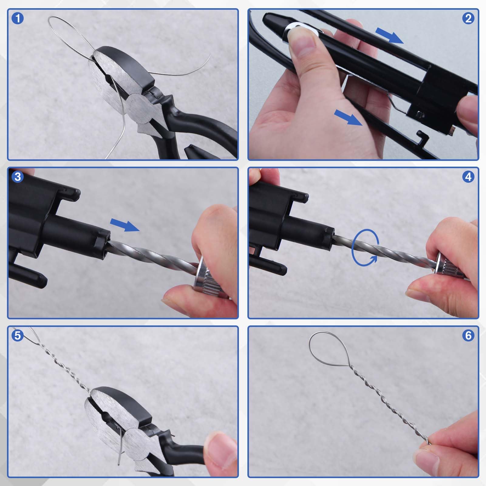 SPEEDWOX 6 Inch Safety Wire Pliers with 50 Ft Safety Wires Safety Wire Twisting Pliers Wire Twisting Tool Lock Wire Plier for Motorcycle/Dirt Bike Grips Aircraft Auto Industry - Image 4