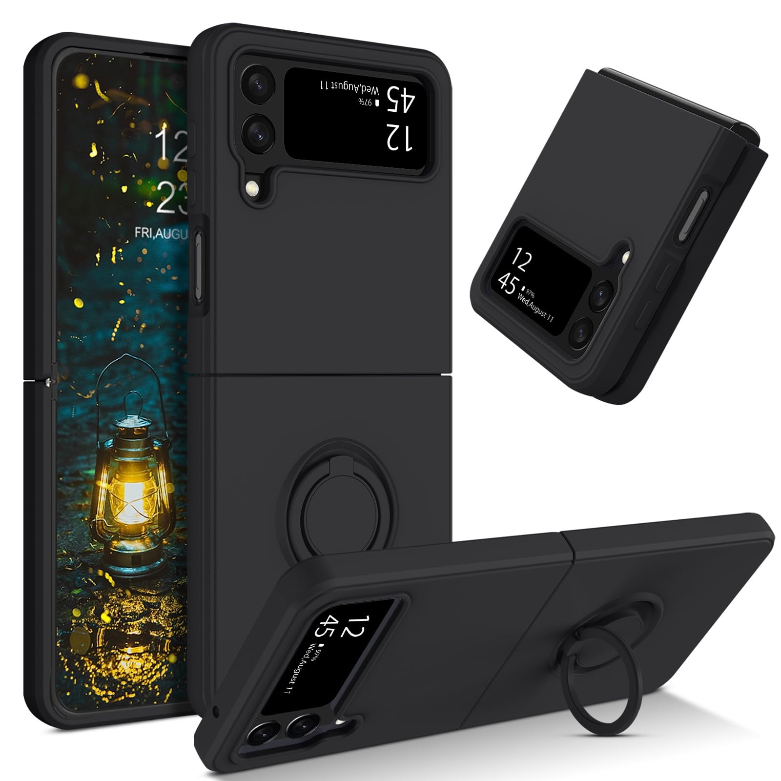 Carcasa Samsung Z Flip 4 con anillo para ver vídeos cómodamente 8