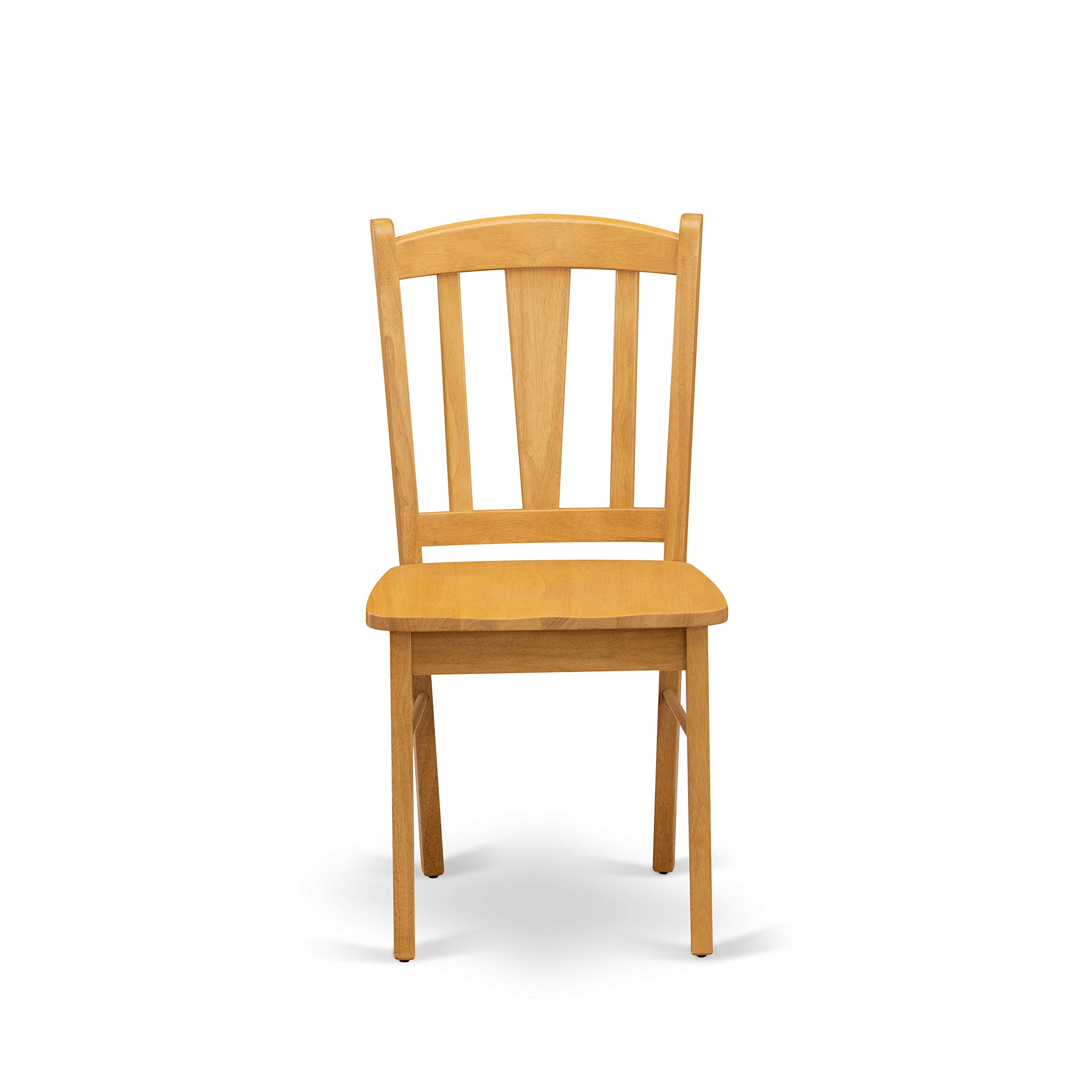 East West Furniture Set Da Pranzo 5 Pezzi – Tavolo Rotondo Pieghevole E 4 Sedie, Legno Di Gomma, Finitura Rovere, 107x107 Cm