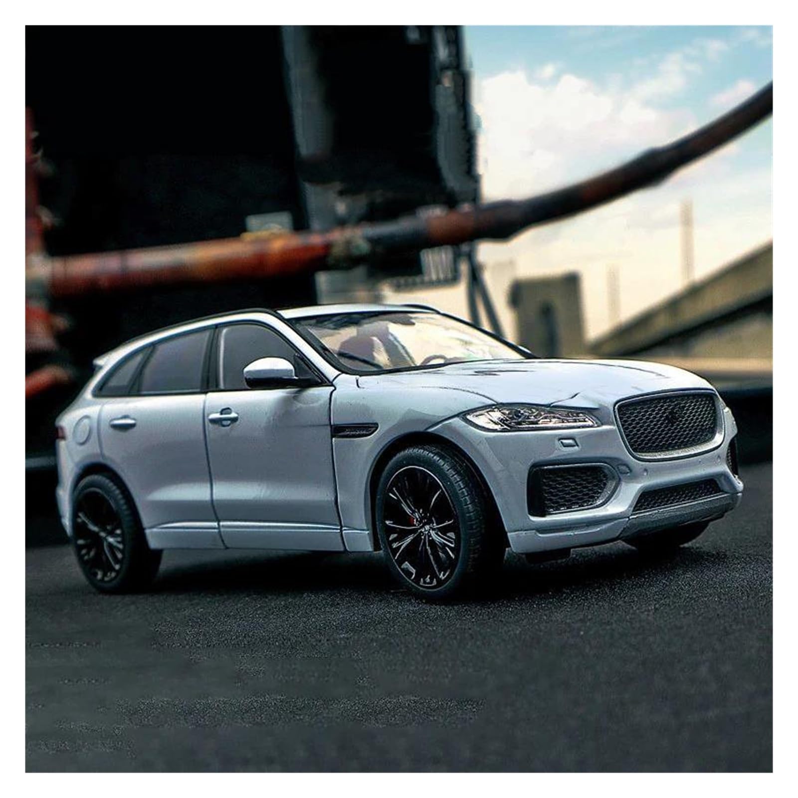 Audsni White Die-Cast Diecast Car Model For Jaguar For F-Pace Suv Diecast Model Car