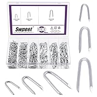 Vista 12 de Swpeet 151 alicates de esgrima de 10 pulgadas con cabeza de martillo y 3 tamaños de 3/4 pulgadas, 5/6 pulgadas, 3/2 pulgadas, juego de grapas