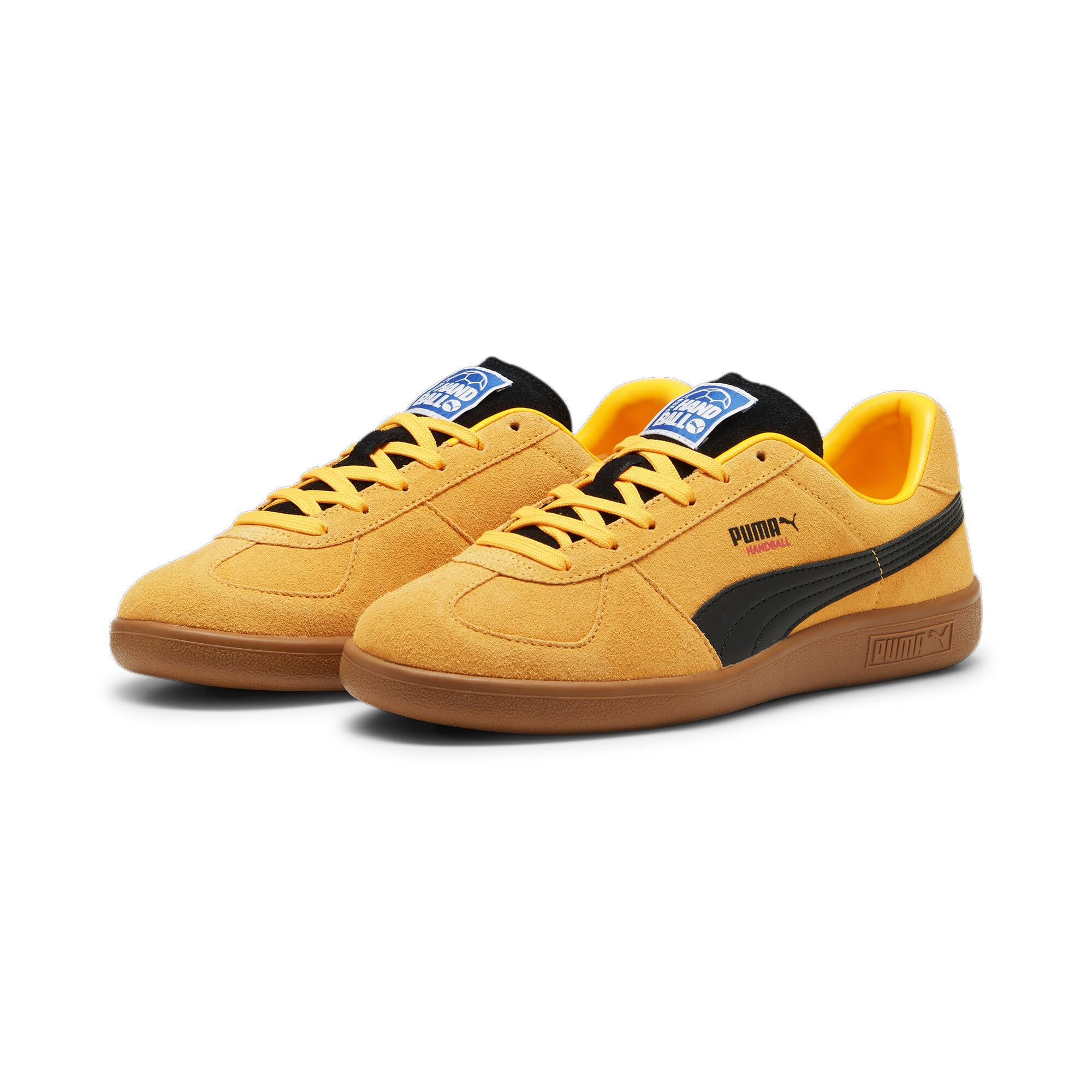 Puma Unisex Adults Handball Indoor Court Shoe, Sun Stream-Puma Black-Caramel Latte, 42 EU