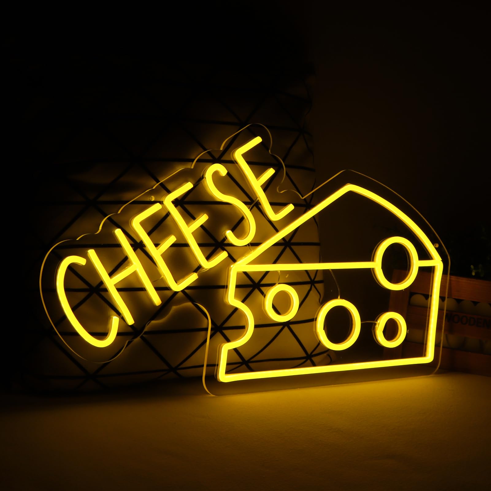 23.6"x13.6" Large Size Cheese Neon Signs for Business，Neon Lights for Cheese Shop Led Business Signs Suitable for Fast Food shops Christmas Birthday Party Gift