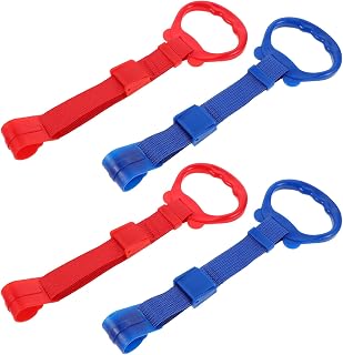 ABOOFAN 4 Piezas Anillos Infantiles de Gimnasia para Bebés Rojo y Azul Equipo de Fitness para Aprender Caminar Aptos para Cunas y Parques Desarrollo de Coordinación y Fuerza
