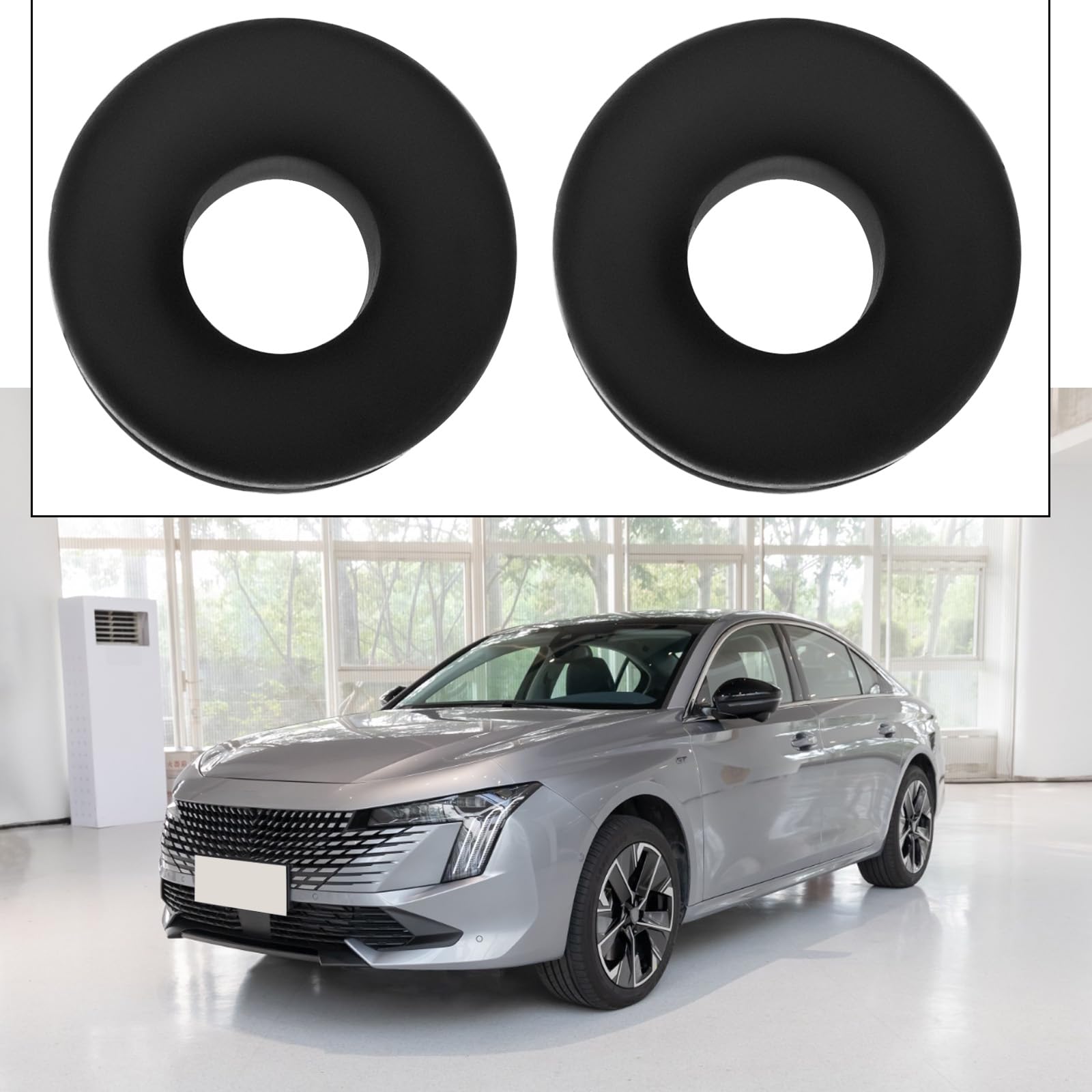 4 szt. Uszczelka gumowa do mocowania obudowy filtra powietrza do samochodu 9814411880 Część zamienna 1422A4 Kompatybilny z Citroenem Kompatybilny z Peugeotem, kolor czarny