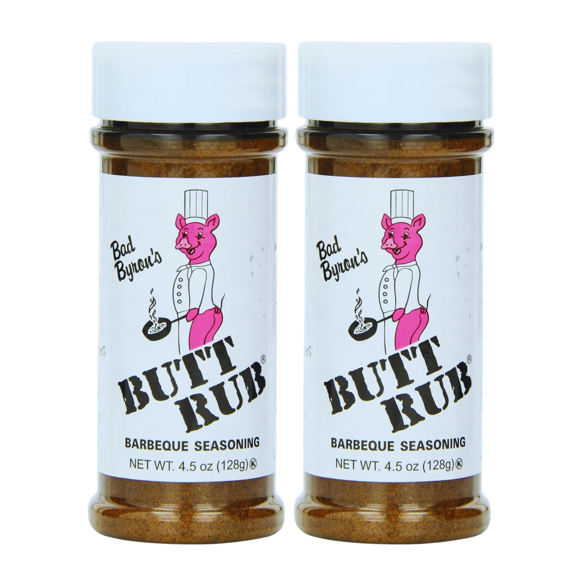 Bad Byron’s Butt Rub Barbeque Seasoning – 4.5 oz Shaker | Award-Winning All-Purpose Dry Rub for Pork, Chicken, Beef, Seafood & Vegetables | Gluten-Free, No MSG [Pack of 2]