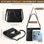 Crossbody Bag for Women, Multi Pocket Casual Crossbody Purse Leather Women Purse Adjustable Strap Shoulder Bag Handbags