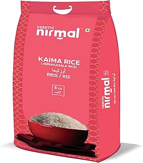 Keerthi Nirmal Kaima Rice, 5kg | Aromatic Short-Grain Rice | Ideal for Pulao & Traditional Dishes | Naturally Aged, Non-St Price In India