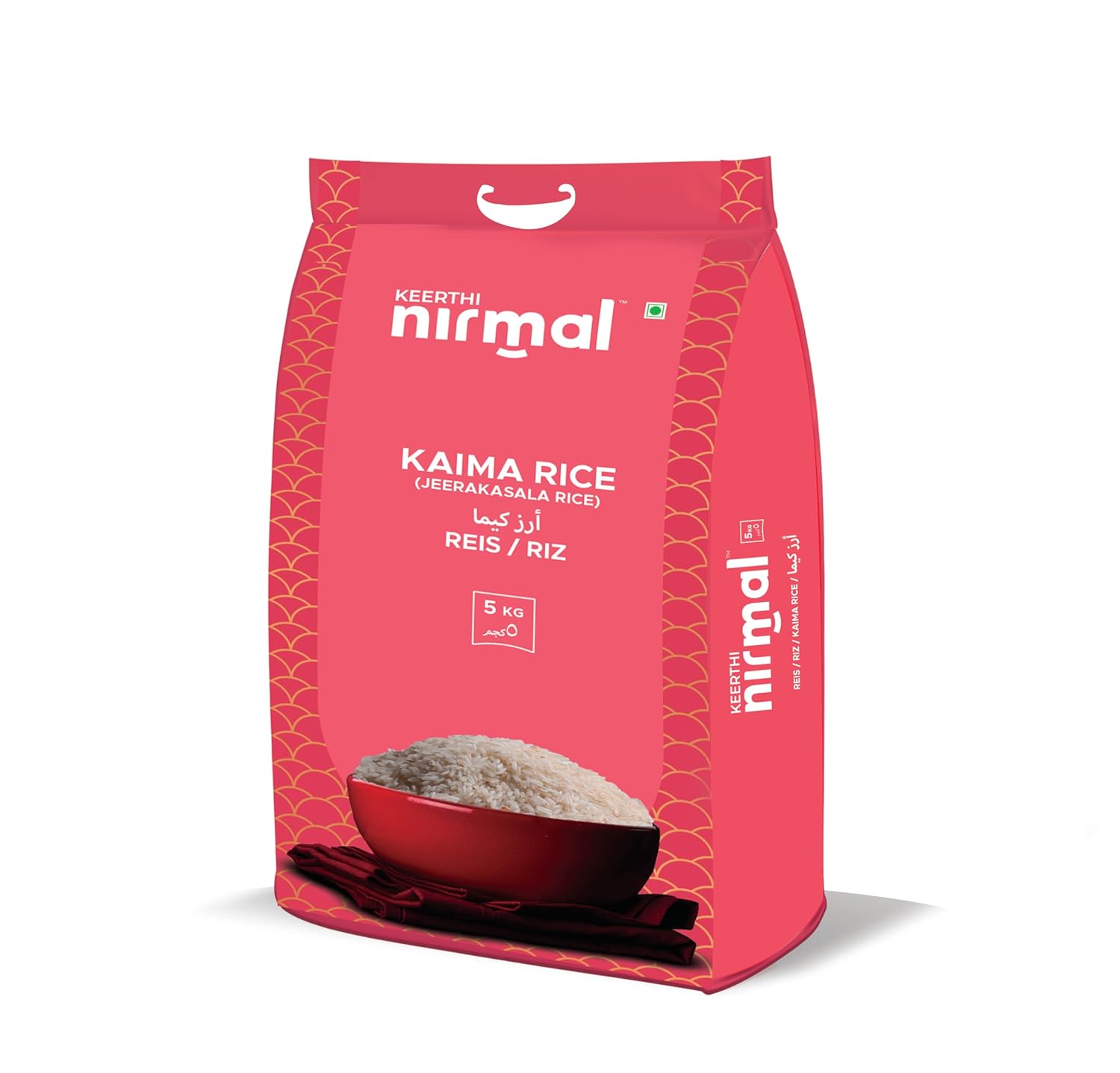 Keerthi Nirmal Kaima Rice, 5kg | Aromatic Short-Grain Rice | Ideal for Pulao & Traditional Dishes | Naturally Aged, Non-St