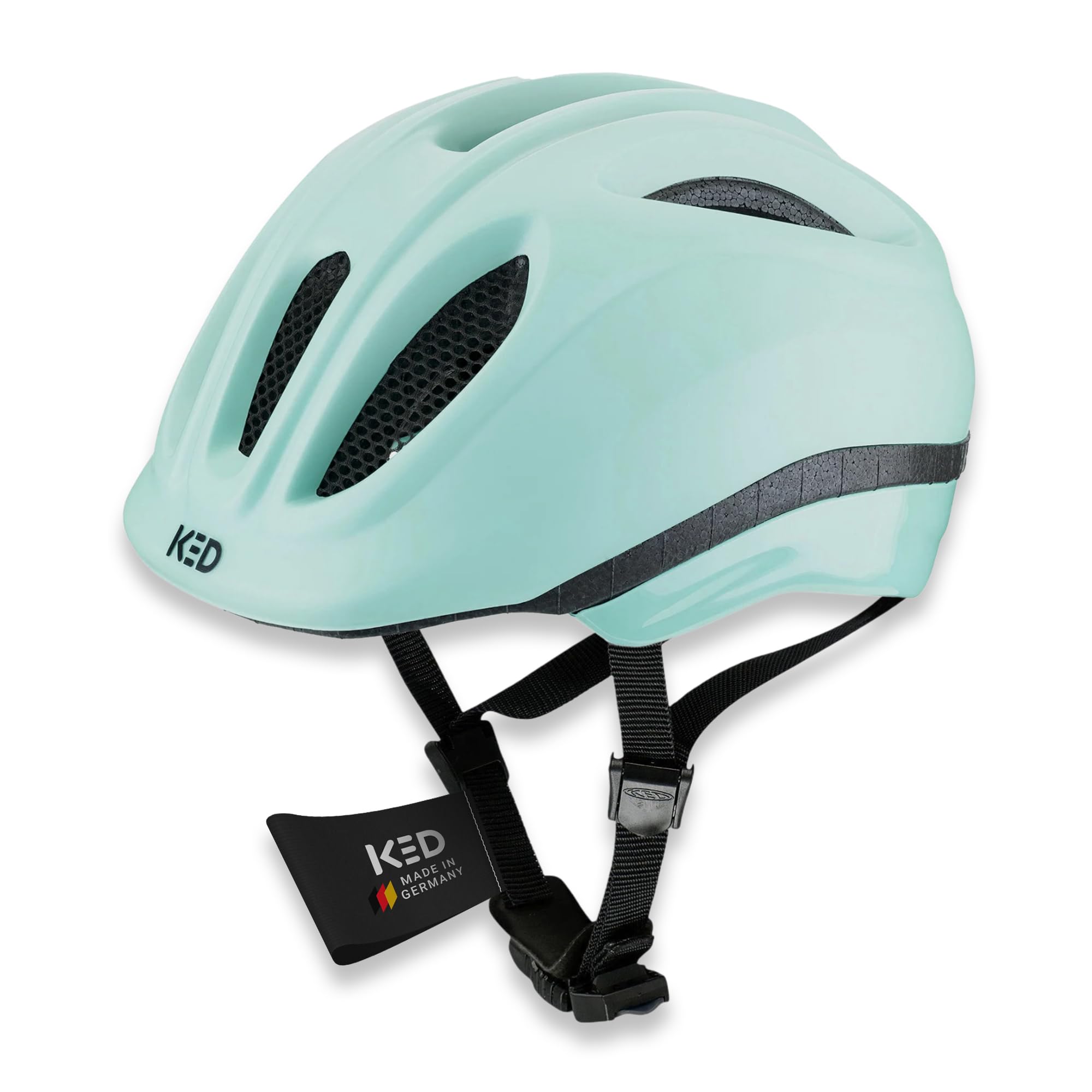 made fahrradhelm KED Meggy II Trend Für Kinder – In Germany, LED Rücklicht, MaxShell Technologie Und Präzise Größenverstellung | Farbe: Bright Agua Matt Cube Stereo Hybrid 120 secretsale Rahmengröße:46cm