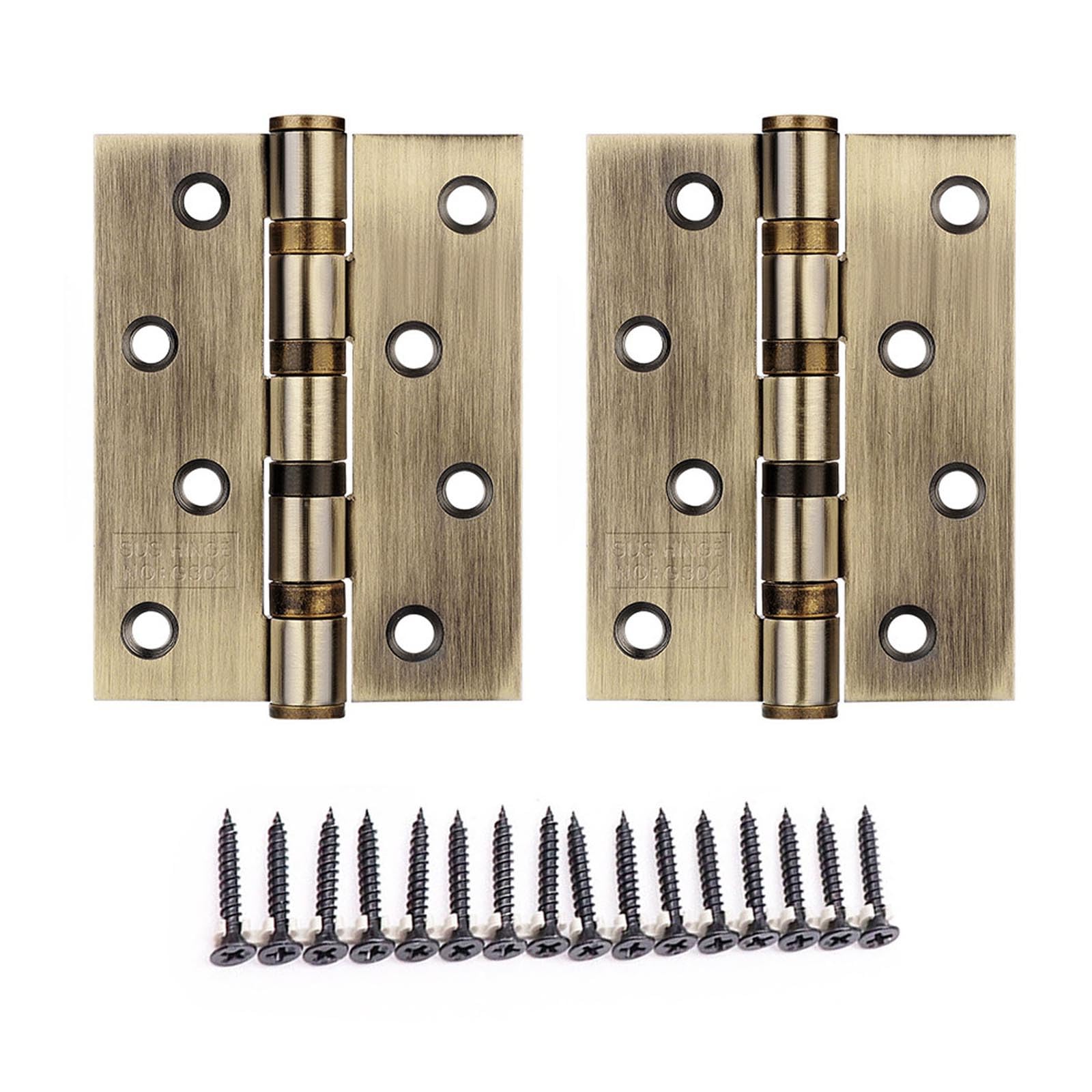 Fexxkg Ancient Copper Hardware Stainless Steel Hinges Door Connector Drawer 8 Mounting Holes Furniture Bookcase Window Cabinet Home Flat Hinges Surface Mount For Cabinet Doors Heavy Duty For Wooden Box Doors