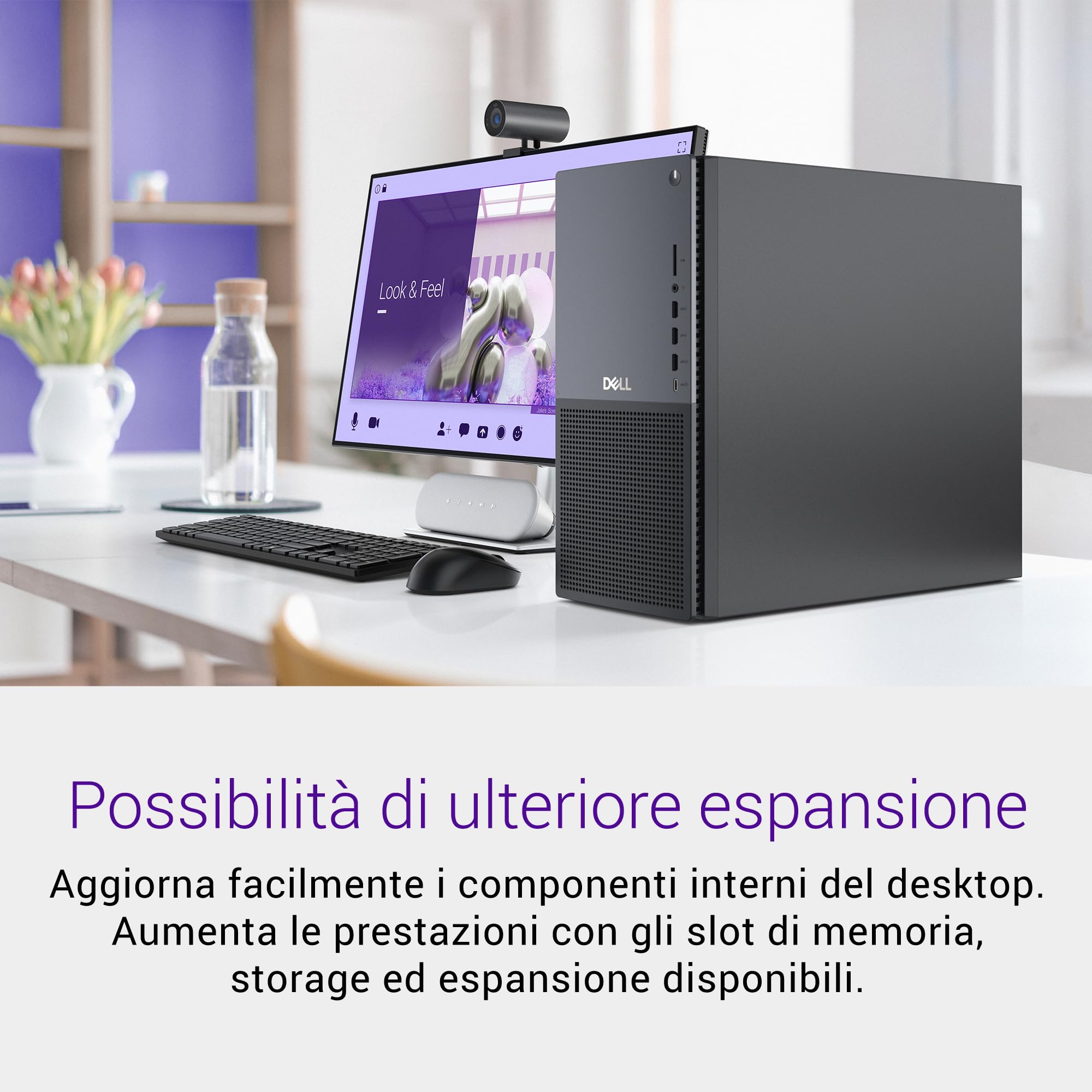 Dell Tower Plus EBT2250 PC Desktop – Intel Core Ultra 7 265, 32GB DDR5 RAM, 1TB SSD, Nvidia Geforce RTX 5070, Windows 11 Pro, Wi-Fi 6E, Design Grafite