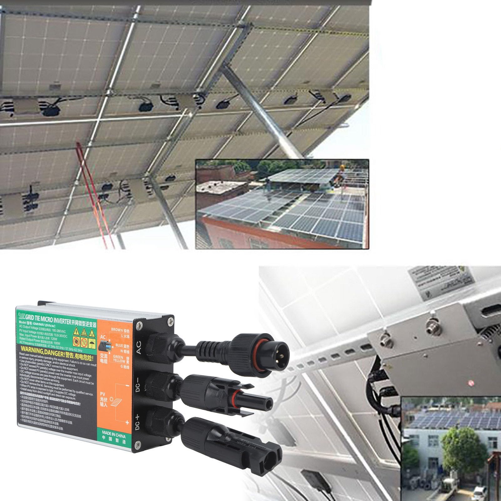 600W Grid Tie Inverter, 220V Pure Sine Wave z Ochroną Napięcia