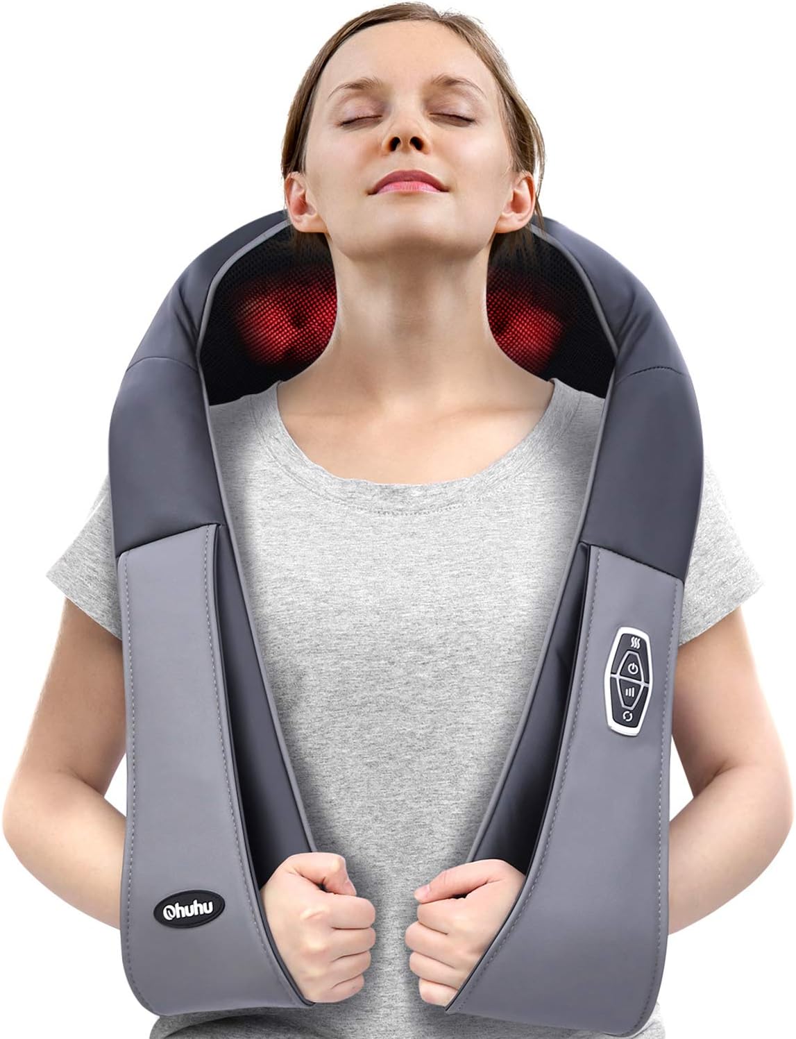 Ohuhu Shiatsu Electric Back Massager (Dark Grey)