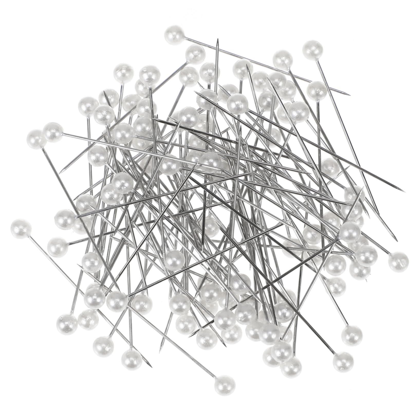 Artibetter 100 Alfileres de Cabeza de Perla Blancos de Metal para Manualidades y Costura DIY Alta Resistencia Temperatura y Función de Marcado