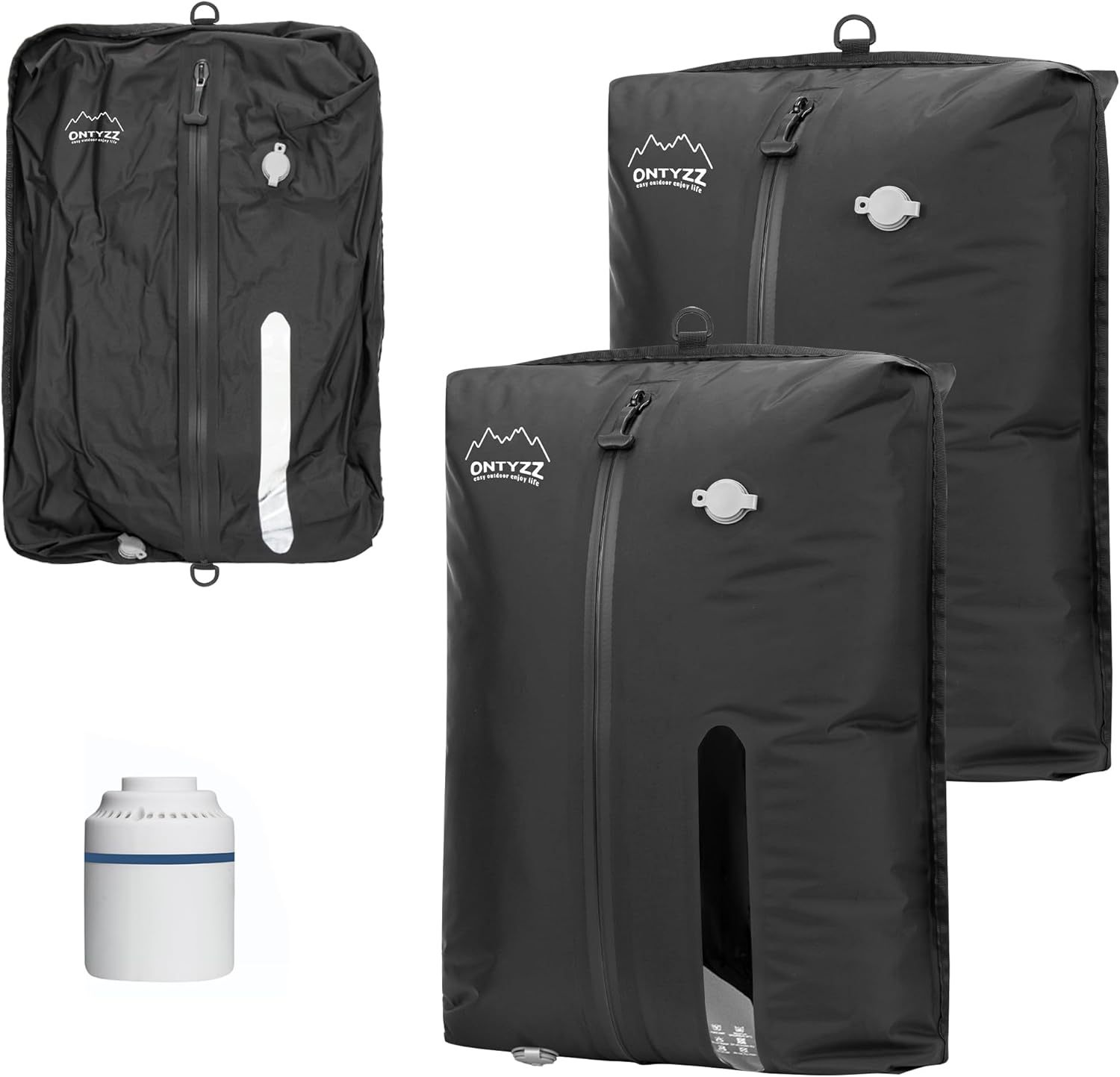 Vacuum Storage Bags for Clothes Reusable TPU Space Saver Bags for Travel with Zip IPX8 Waterproof Packing Organisers Packing Cubes for Suitcase Backpack (2Pcs+Pump) - Amazon product rated Grade B