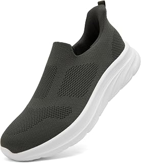 Men's Fashion Sneakers Slip On Walking Shoes Casual Loafers Lightweight Breathable Running Athletic Sports Training Tennis Fitness Shoes