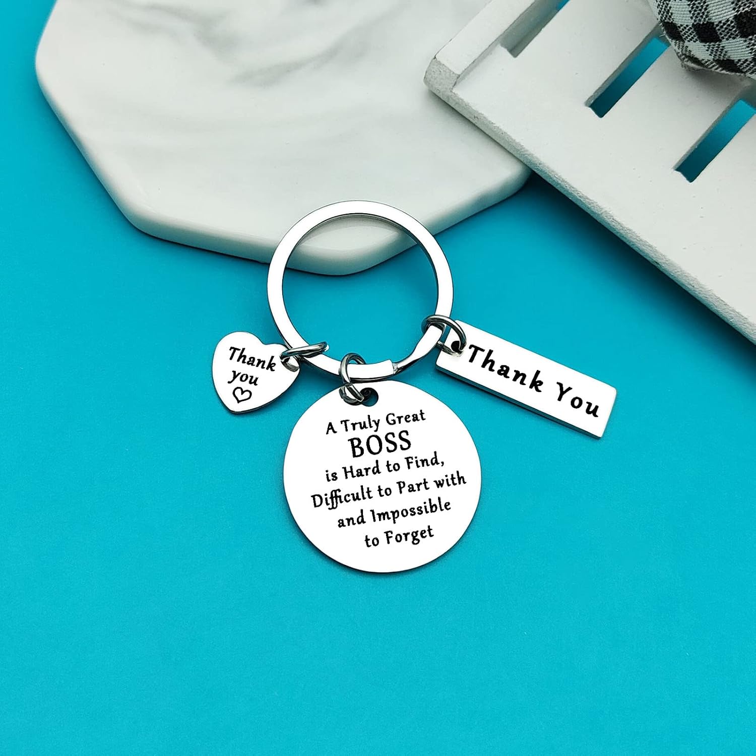 Ximalun Boss Keyring Gifts Thank You Boss Gifts for Coworker Manager Supervisor Leader Christmas Birthday Boss Day Leaving Going Away Retirement Gifts Goodbye Gifts for Boss Women Men - Image 3