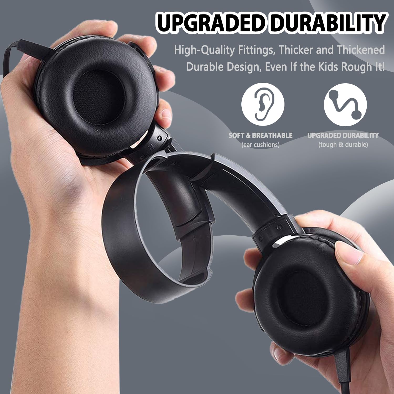 Auriculares a granel con micrófono, paquete de 10 para niños en el aula, auriculares de alambre resistentes con juego de clase de micrófono para estudiantes escolares, adolescentes y niños