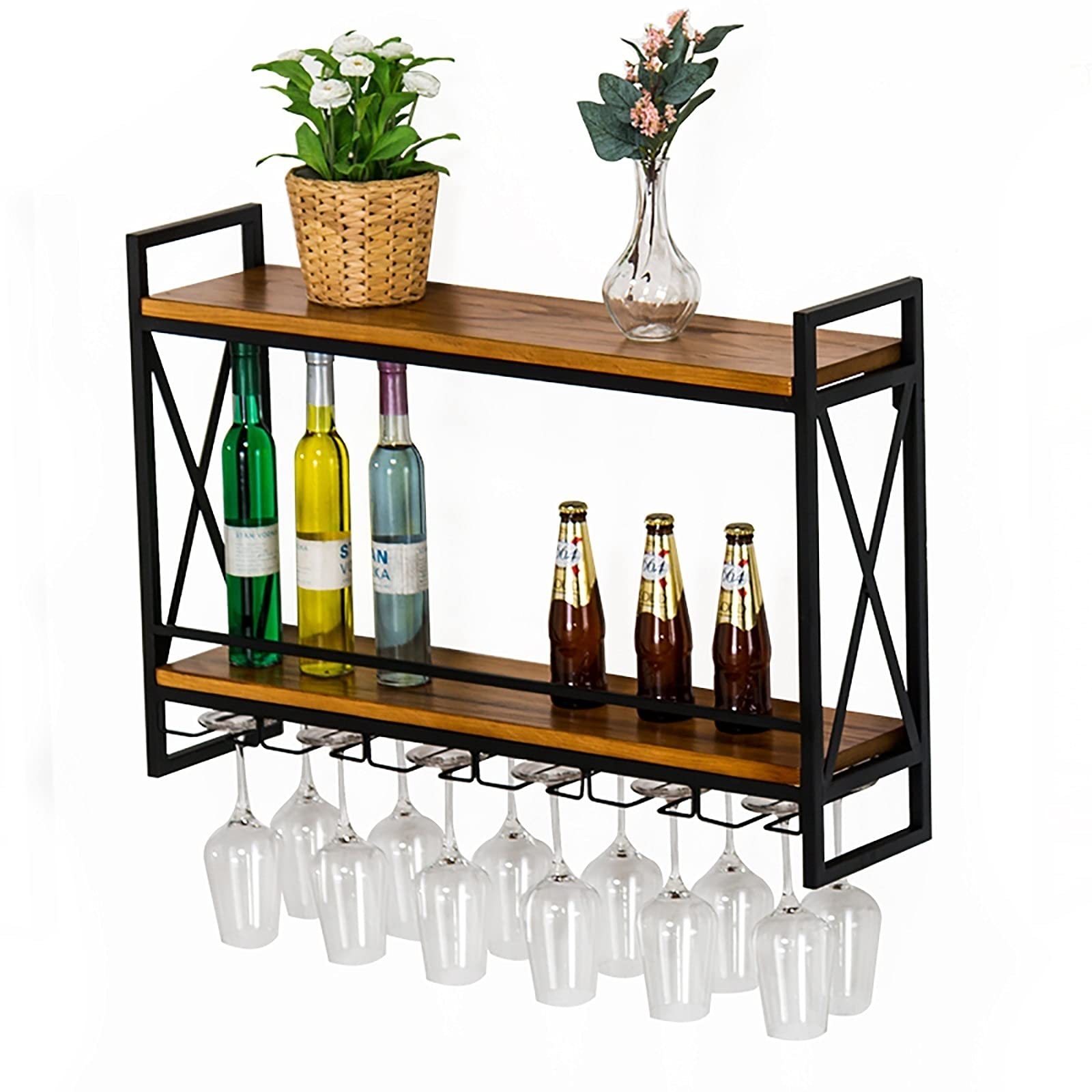 Support créatif pour verre à vin et bouteilles au design haut de gamme