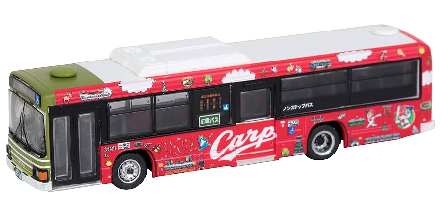 アドウィング　バス模型　広島ドラゴンフライズカラー　選手バス Amazon | ザ・バスコレクション バスコレ 広島電鉄 広島東洋