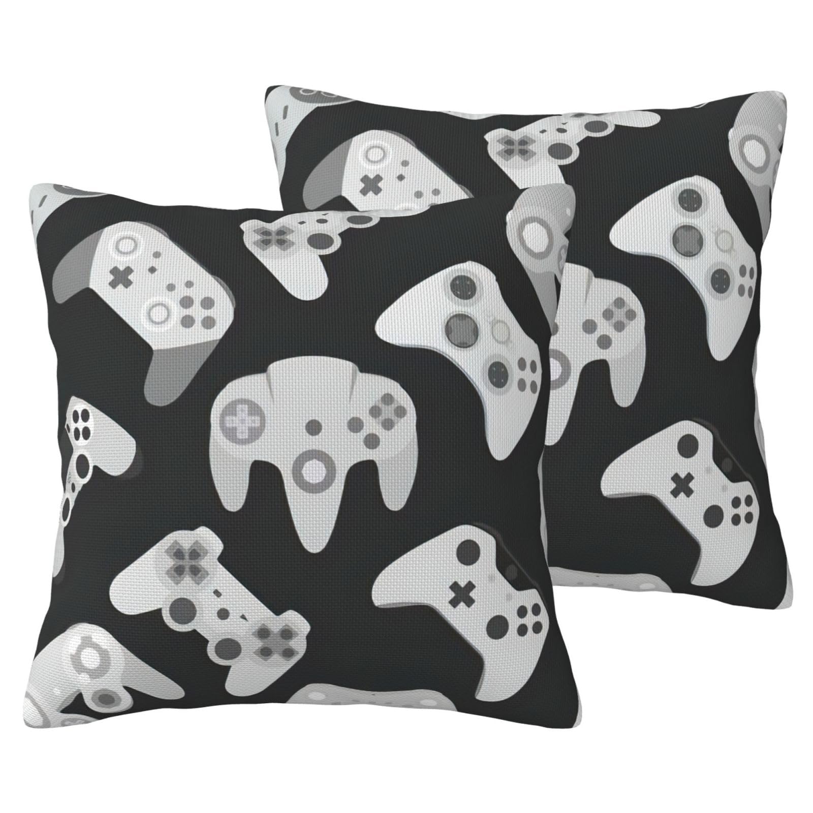 Taies d'oreiller manette de jeu le cadeau idéal en lin pour décorer un studio de joueur
