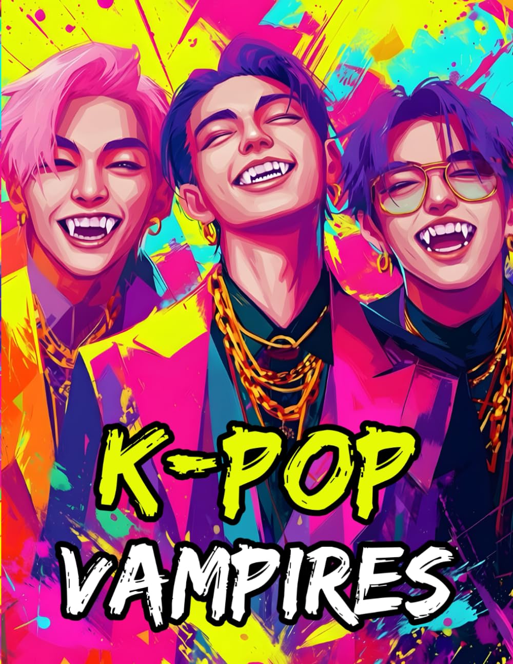 K-Pop Vampires: Coloring Book with 50 Fang-tastic Designs