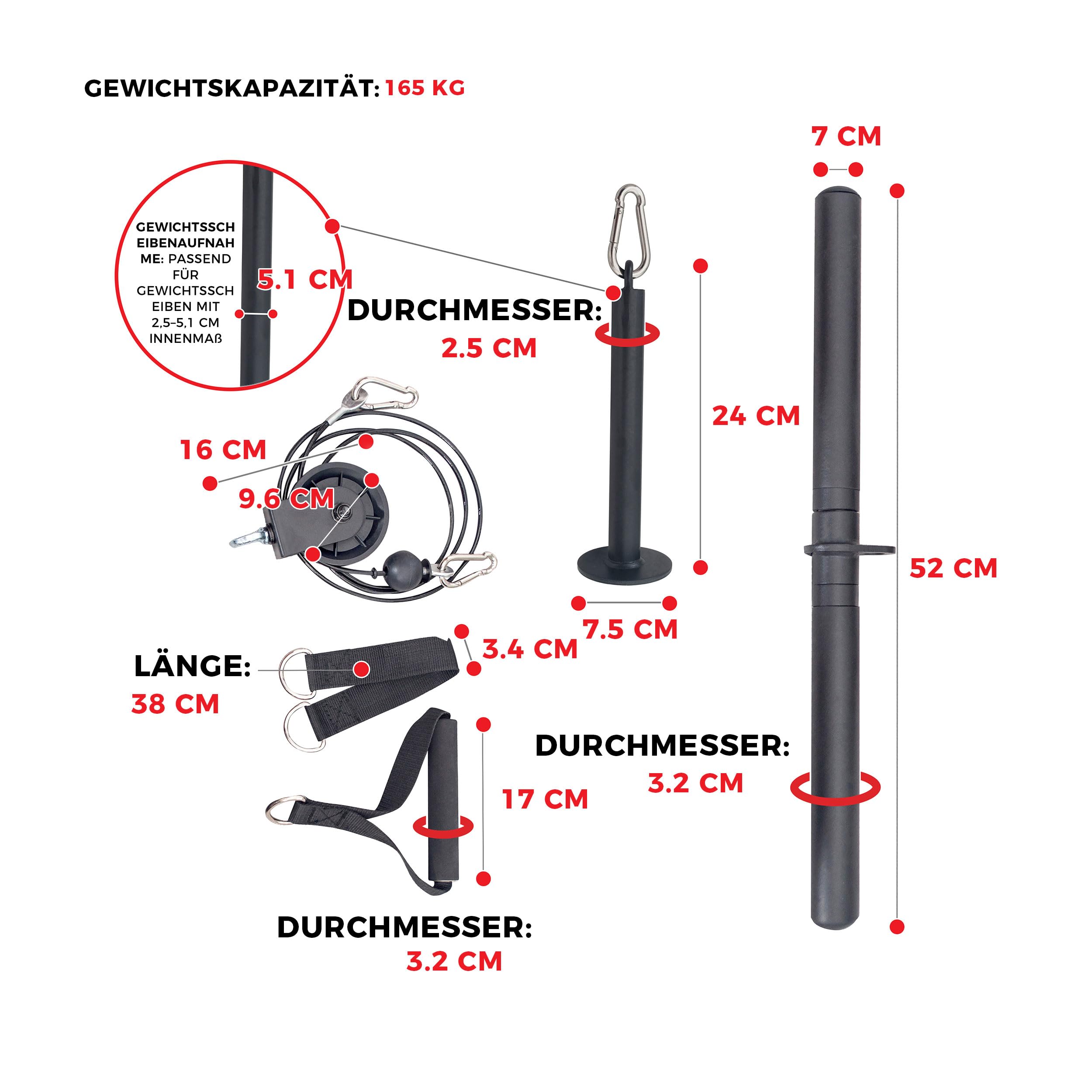 Sunny Health & Fitness Power-Cage-Zubehör fürs Heimtraining | Power-Rack-Zubehör, Krafttraining, Vielseitiges Training, Sicherer Halt, Einfache Montage, Home-Gym Compatible
