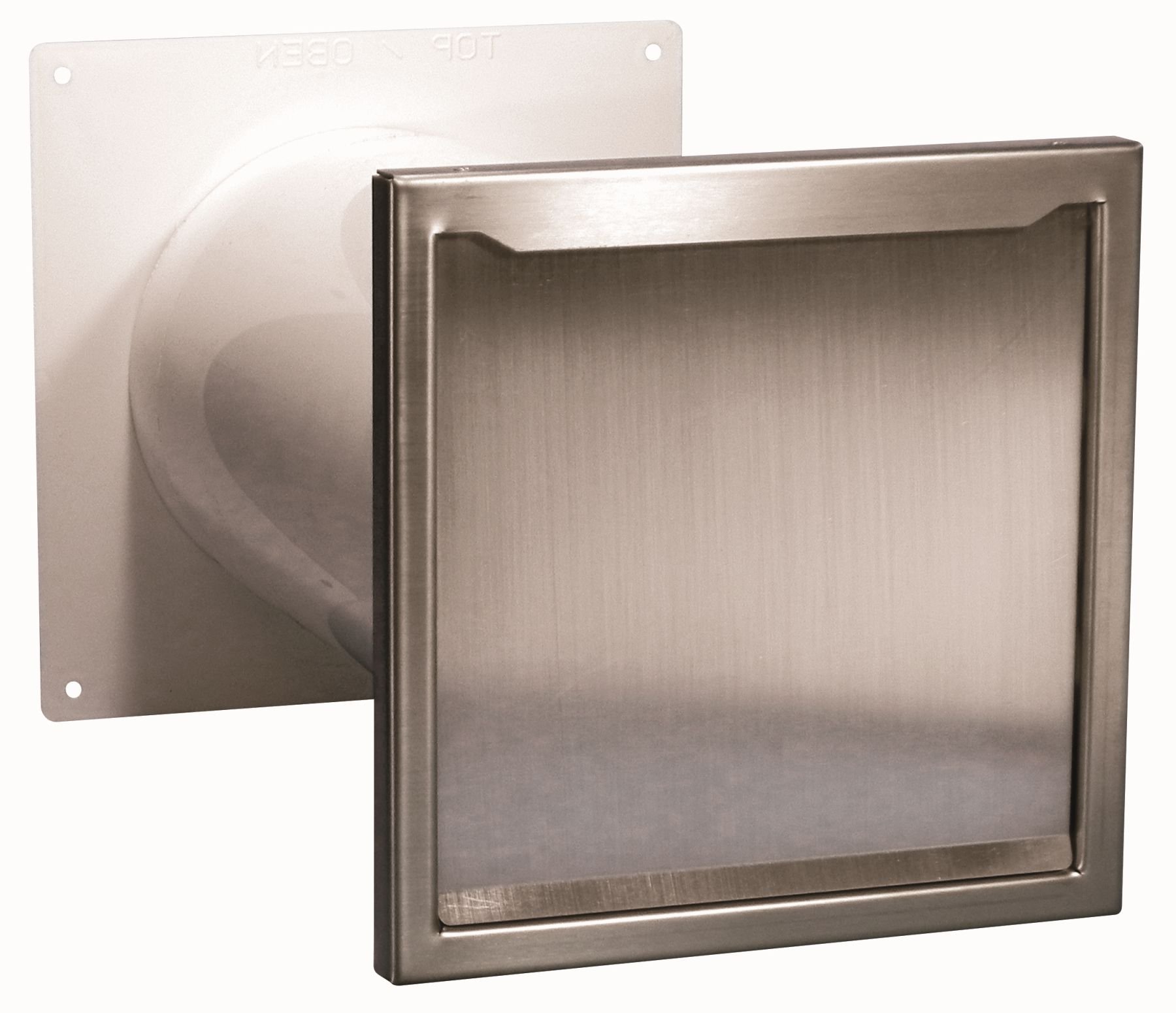 Energiespar Edelstahl Mauerkasten Ø 150 mm teleskopierbar Rückstauklappe Abluft *551644