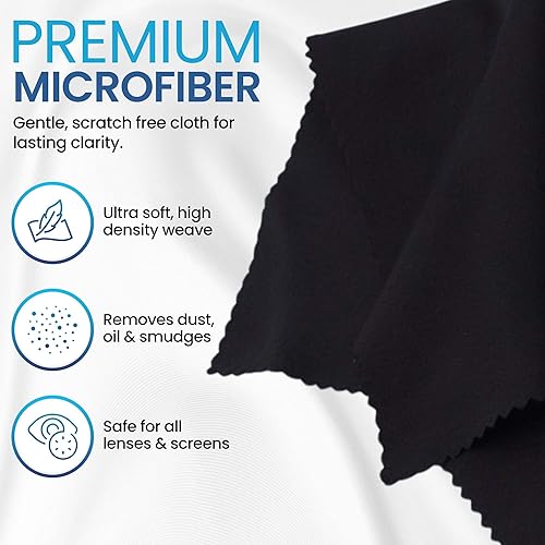 Miniatura 4 de Purity Limpiador de lentes de gafas Kit - 3 botellas de spray limpiador de lentes de viaje de 1 onza + 2 paños de limpieza de microfibra - Seguro