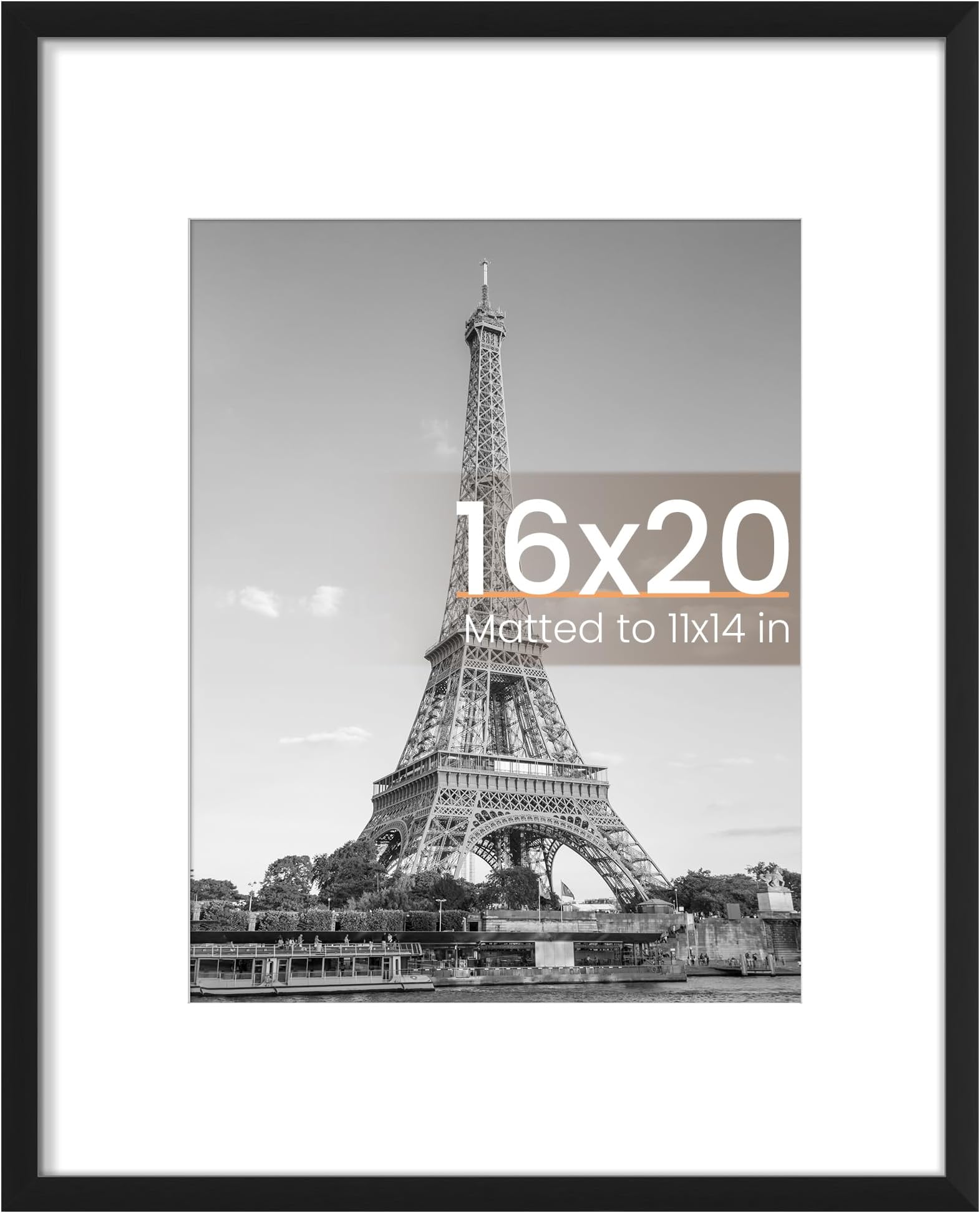 upsimples 16x20 Picture Frame, Wall Decor Poster Frames, Black 1 Pack