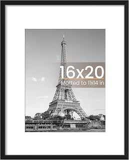 upsimples 16x20 Picture Frame, Wall Decor Poster Frames, Black 1 Pack