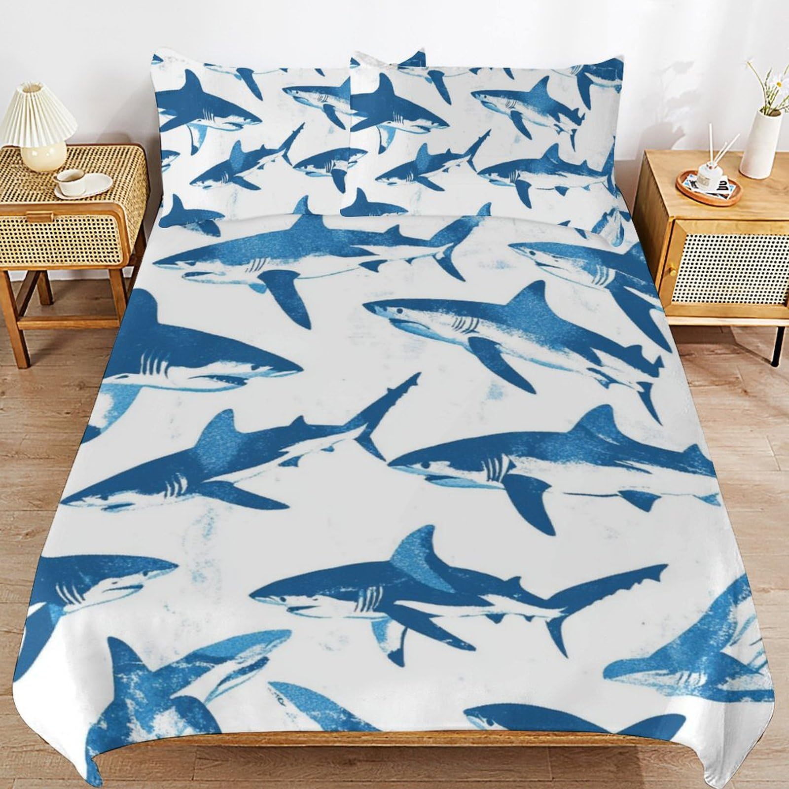 Parure de lit enfant 3 pièces avec housse de couette microfibre et taies d'oreiller