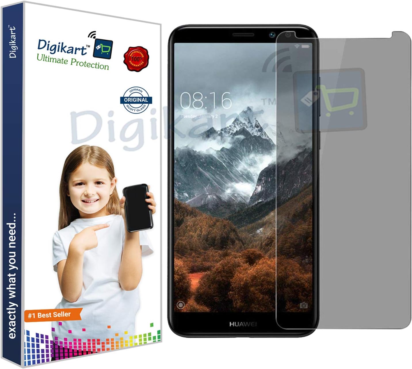 Mobile Screen Protector Privacy Tempered Glass for Honour 7 X