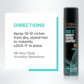 L'Oreal Paris LOCK IT Humidity Control Hairspray (Packaging May Vary)