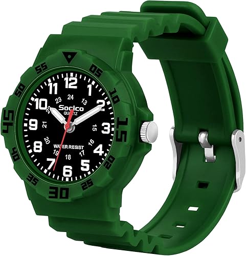 Miniatura 7 de Reloj analógico para niños, resistente al agua, para enseñar el tiempo, para niños y niñas, correa suave para aprender