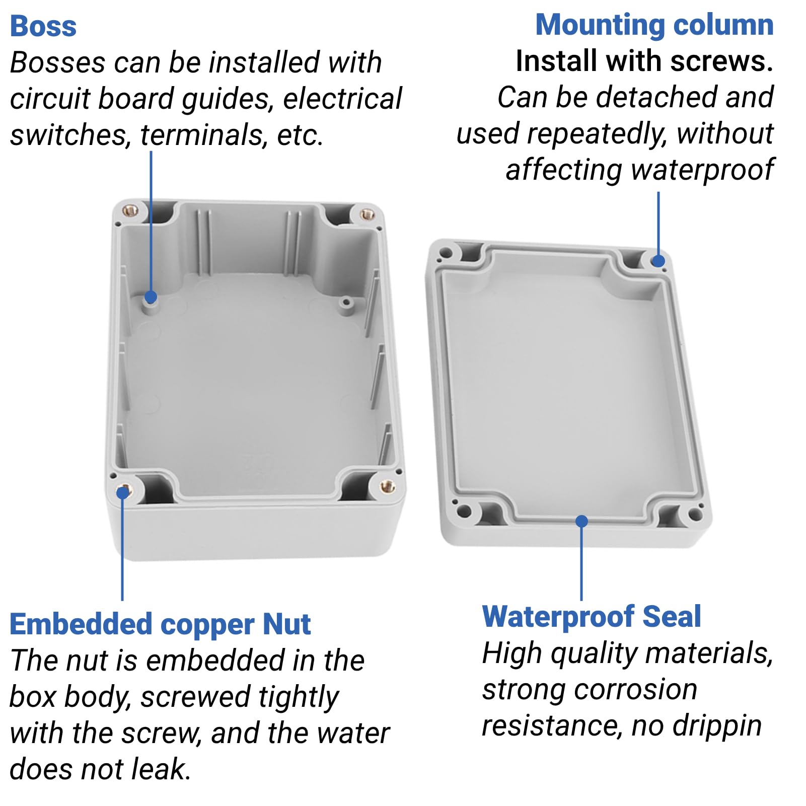 Scatola Di Giunzione Esterna Impermeabile IP65 - 200x120x55mm Per Impianti Elettrici - Foto 11