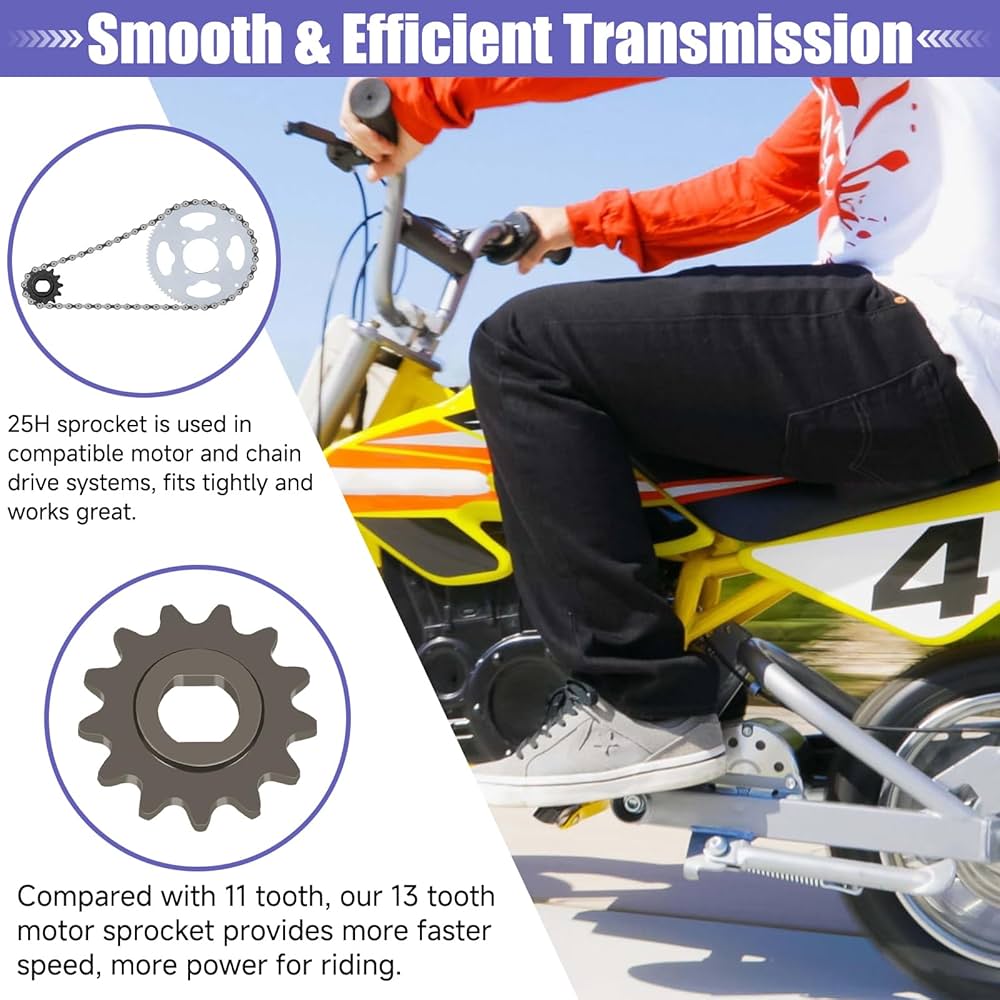 Amazon.com: CILOYU 25h Chain 132 Link 13 Tooth Motor Sprocket Kit