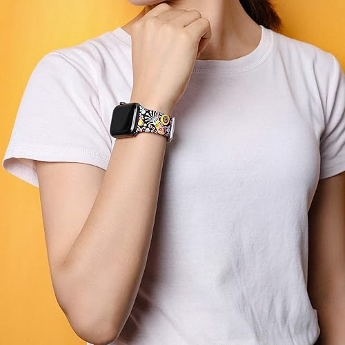 Miniatura 3 de Laffav - Correa de repuesto para Apple Watch de 40 mm, 38 mm, 44 mm, 42 mm, para hombres y mujeres, diseño deportivo suave, resistente al agua,